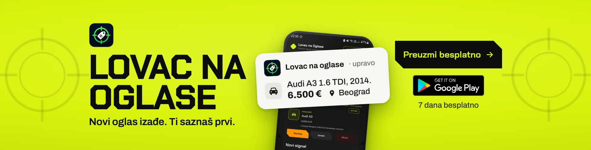 Lovac na oglase — aplikacija koja ti prva javi kad izađe novi oglas