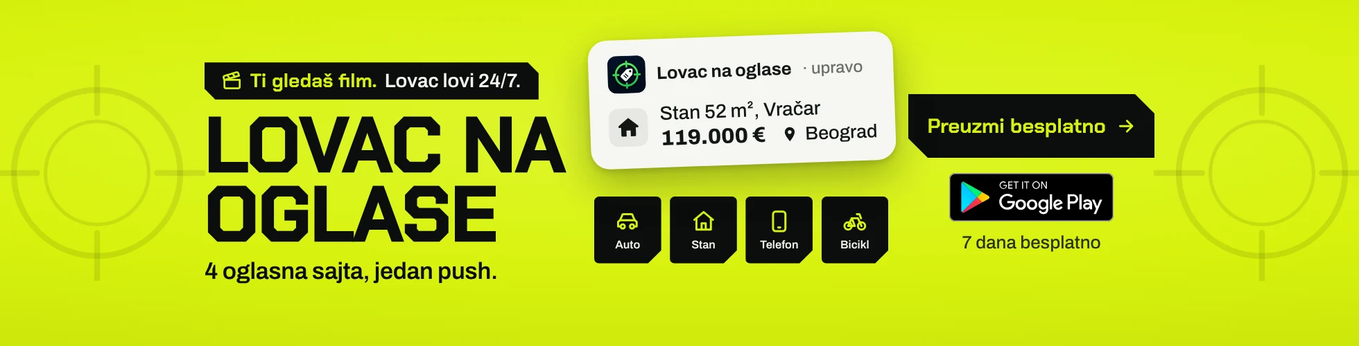 Lovac na oglase — aplikacija koja ti prva javi kad izađe novi oglas